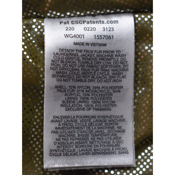 Columbia Winter Jacket - Green Hooded Lined Outgrown - Youth Girls Kids XXS 4/5 - Picture 5 of 6